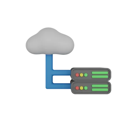 Cloud Connection  3D Icon