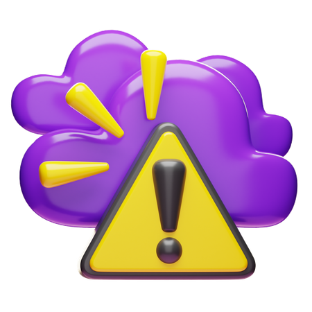 Cloud Connection Error  3D Icon
