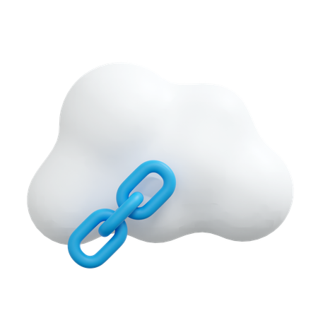 Cloud Connection Link  3D Icon
