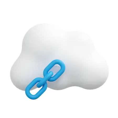 Cloud Connection Link  3D Icon