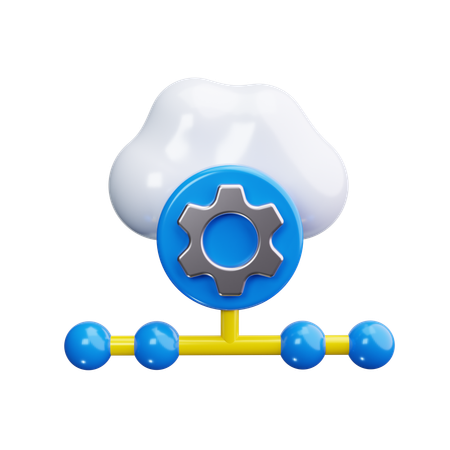 Cloud Connectivity  3D Icon