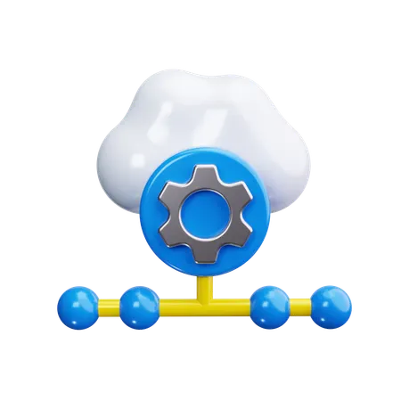 Cloud Connectivity  3D Icon