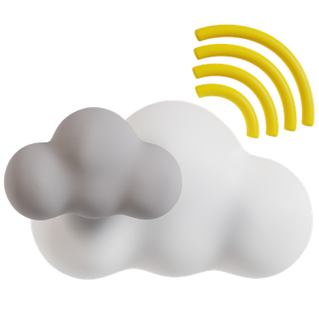 Cloud Connectivity Enhanced  3D Icon