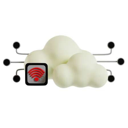 Cloud Connectivity Network  3D Icon