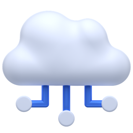 Cloud plusieurs connexions  3D Icon