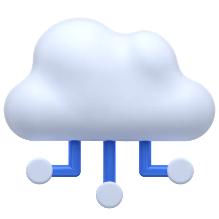 Cloud plusieurs connexions  3D Icon