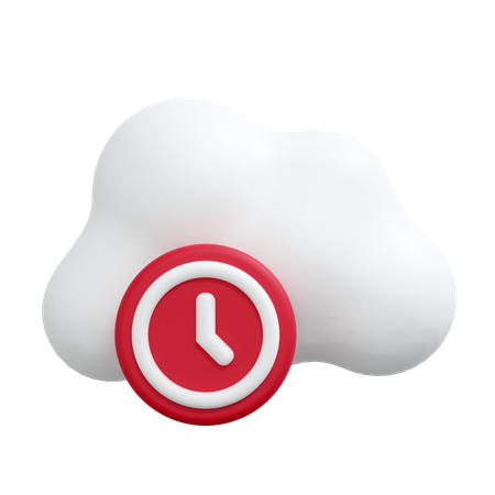 Cloud Countdown Timer  3D Icon