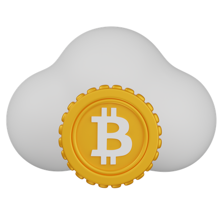 Cloud crypto  3D Icon