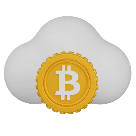 Cloud crypto  3D Icon