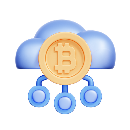 Cloud Crypto Network  3D Icon