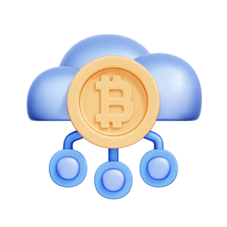 Cloud Crypto Network  3D Icon
