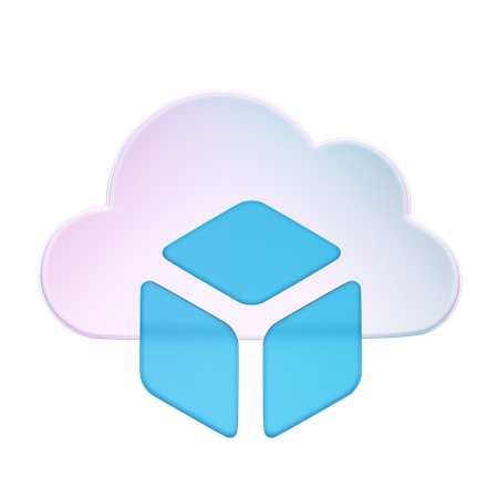 Cloud Cube  3D Icon