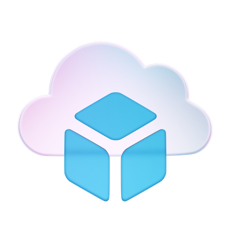 Cloud Cube 3D Icon