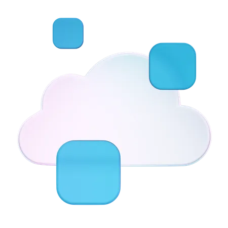 Cloud Cubes  3D Icon