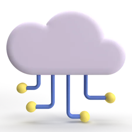 Cloud Data  3D Icon