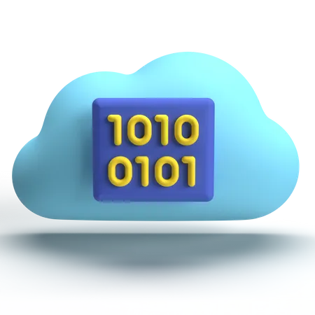 Cloud data  3D Icon