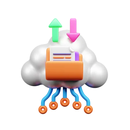 Cloud data  3D Icon