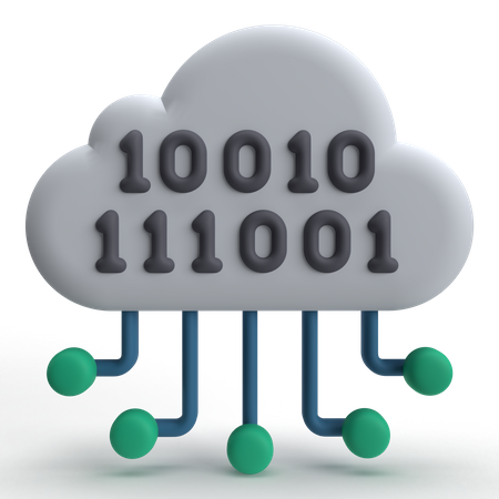 Cloud Data  3D Icon