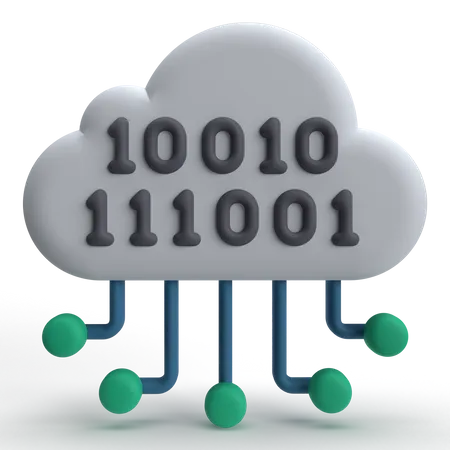 Cloud Data  3D Icon