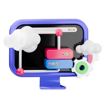 Cloud Data  3D Icon