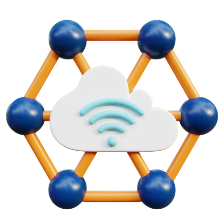 Cloud Data  3D Icon