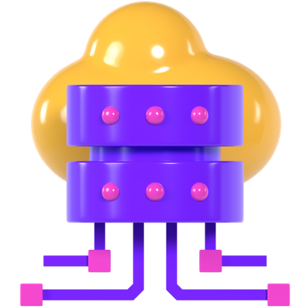Cloud Data  3D Icon