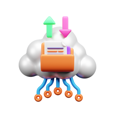 Cloud data  3D Icon