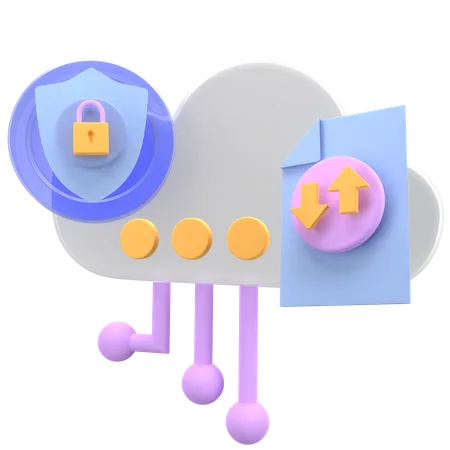 Cloud Data 3D Icon