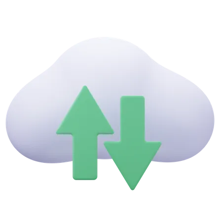 Cloud Data  3D Icon
