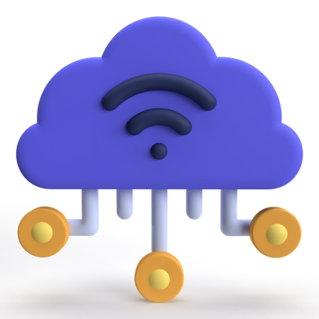 Cloud Data  3D Icon