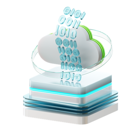 クラウドデータバイナリ  3D Icon