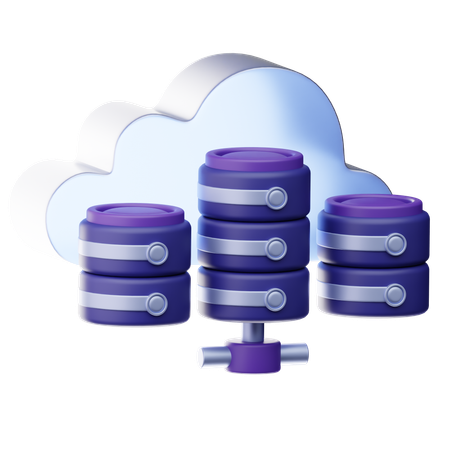 Cloud Data Center  3D Icon