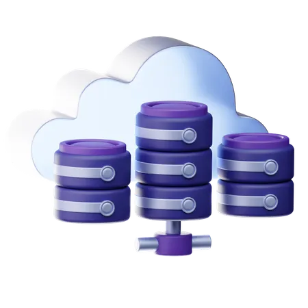 Cloud Data Center  3D Icon
