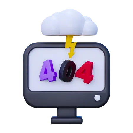 Cloud Data Error  3D Icon