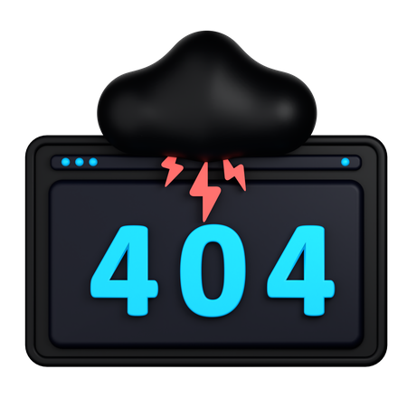 Cloud Data Error  3D Icon
