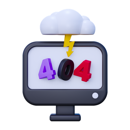 Cloud Data Error  3D Icon