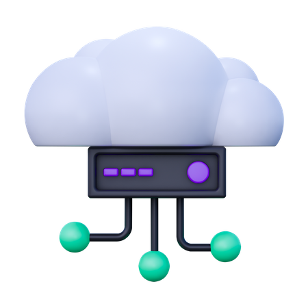 Cloud Data Management  3D Icon