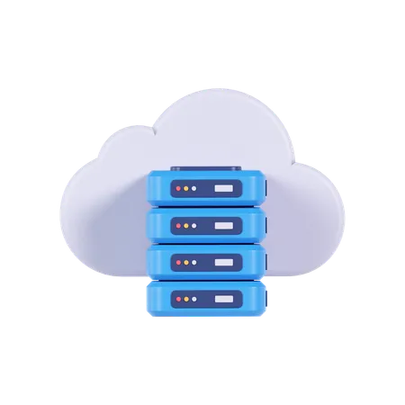 Cloud Data Protection  3D Icon