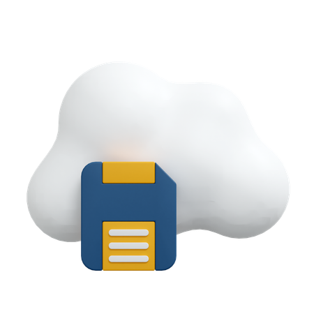 Cloud data storage  3D Icon