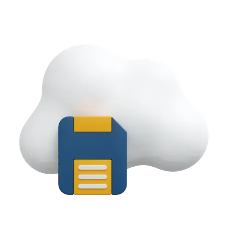 Cloud data storage  3D Icon