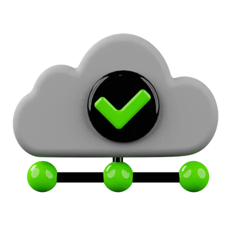 Cloud Data Transfer  3D Icon