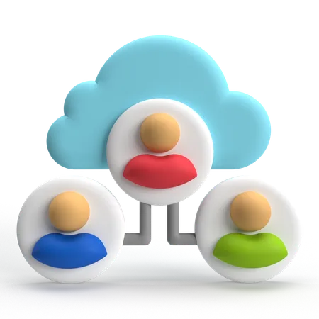 Cloud Data Transfer  3D Icon