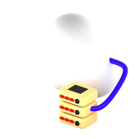 クラウドデータベース  3D Icon