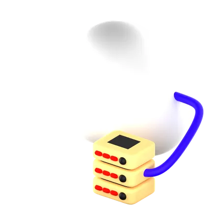 クラウドデータベース  3D Icon