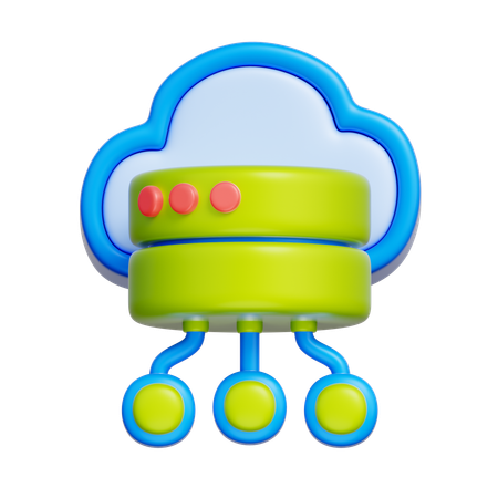 클라우드 데이터베이스  3D Icon