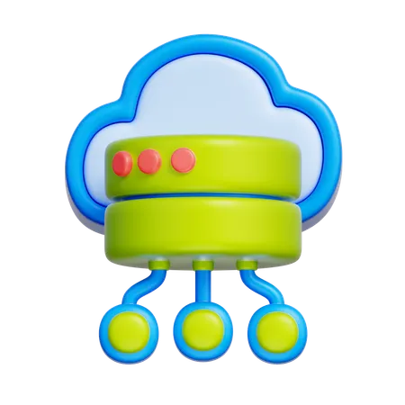클라우드 데이터베이스  3D Icon