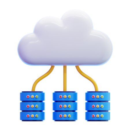 Base de données cloud  3D Icon