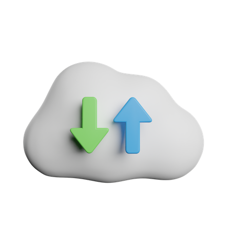 Cloud Database  3D Icon