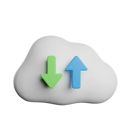 Cloud Database  3D Icon