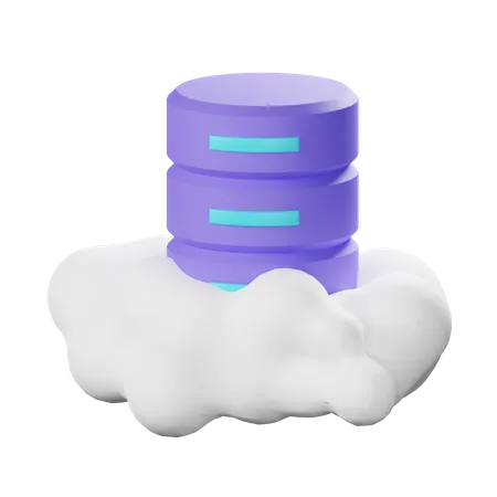 Cloud Database  3D Icon